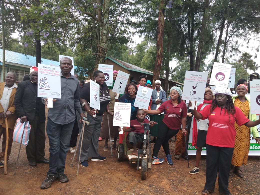 An International Day of Persons With Disabilities procession in Kagamega Country, 2019, during WFD's programme