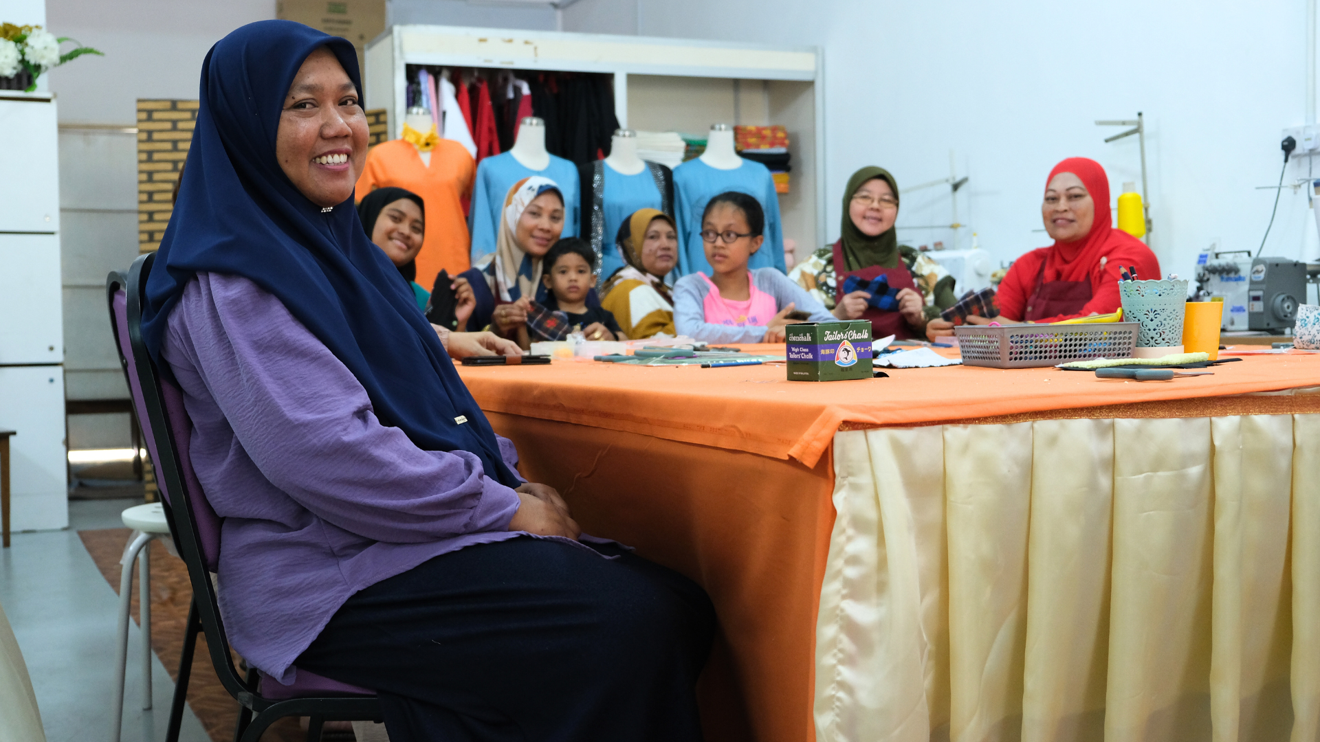 A group of women from Teja Station attending skills-based training programmes 