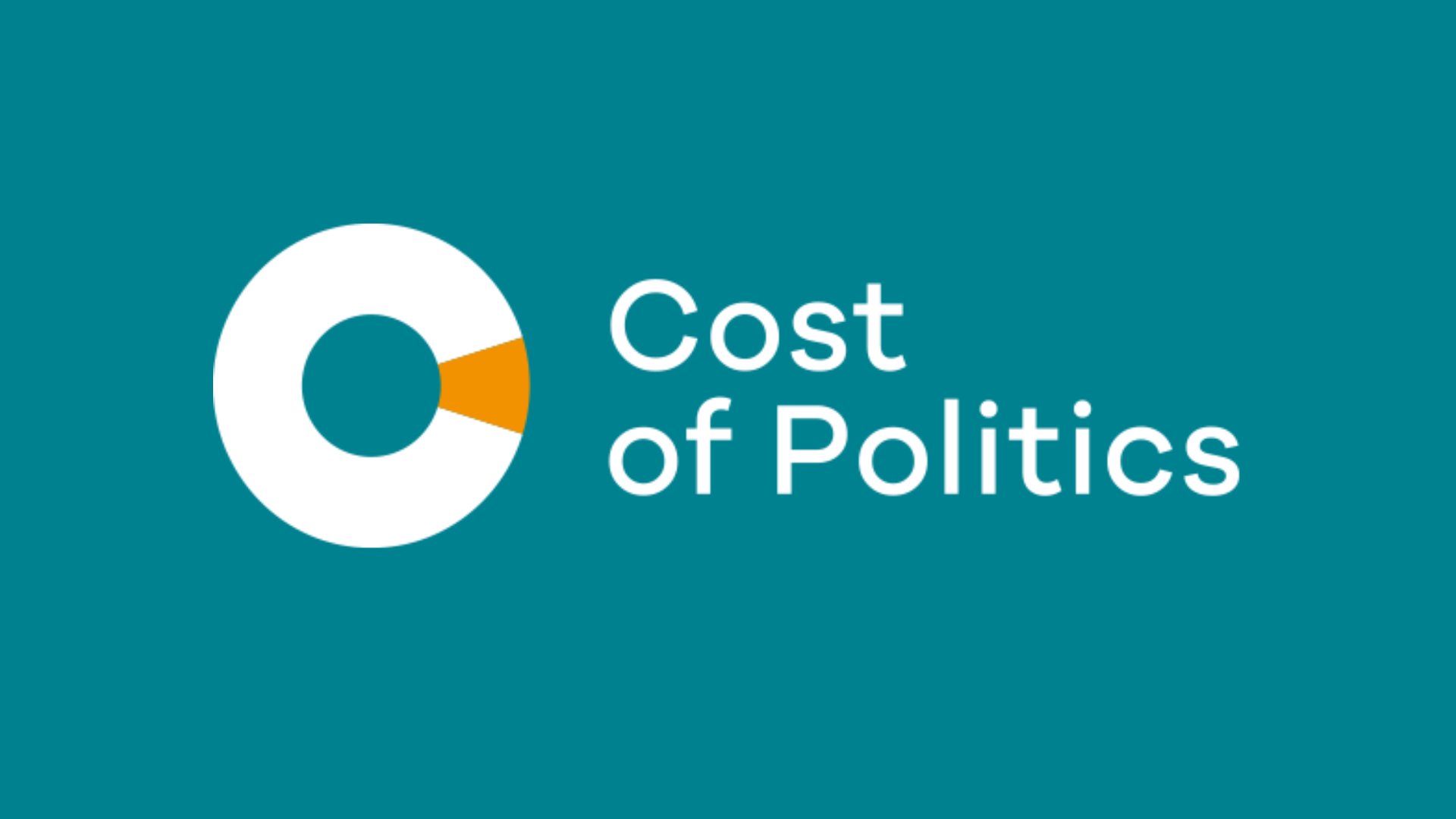 Logo of cost of politics in a green background