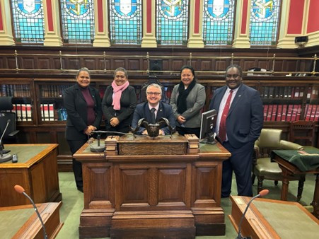 Solomon Islands MPs in the Tynwald Chamber